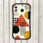 受注生産 iPhoneケース 黒丸と赤三角の幾何学護符｜タリスマン TALM056A