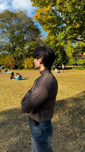【Muscle Fit】Ribbed Turtle Neck knit (4color)