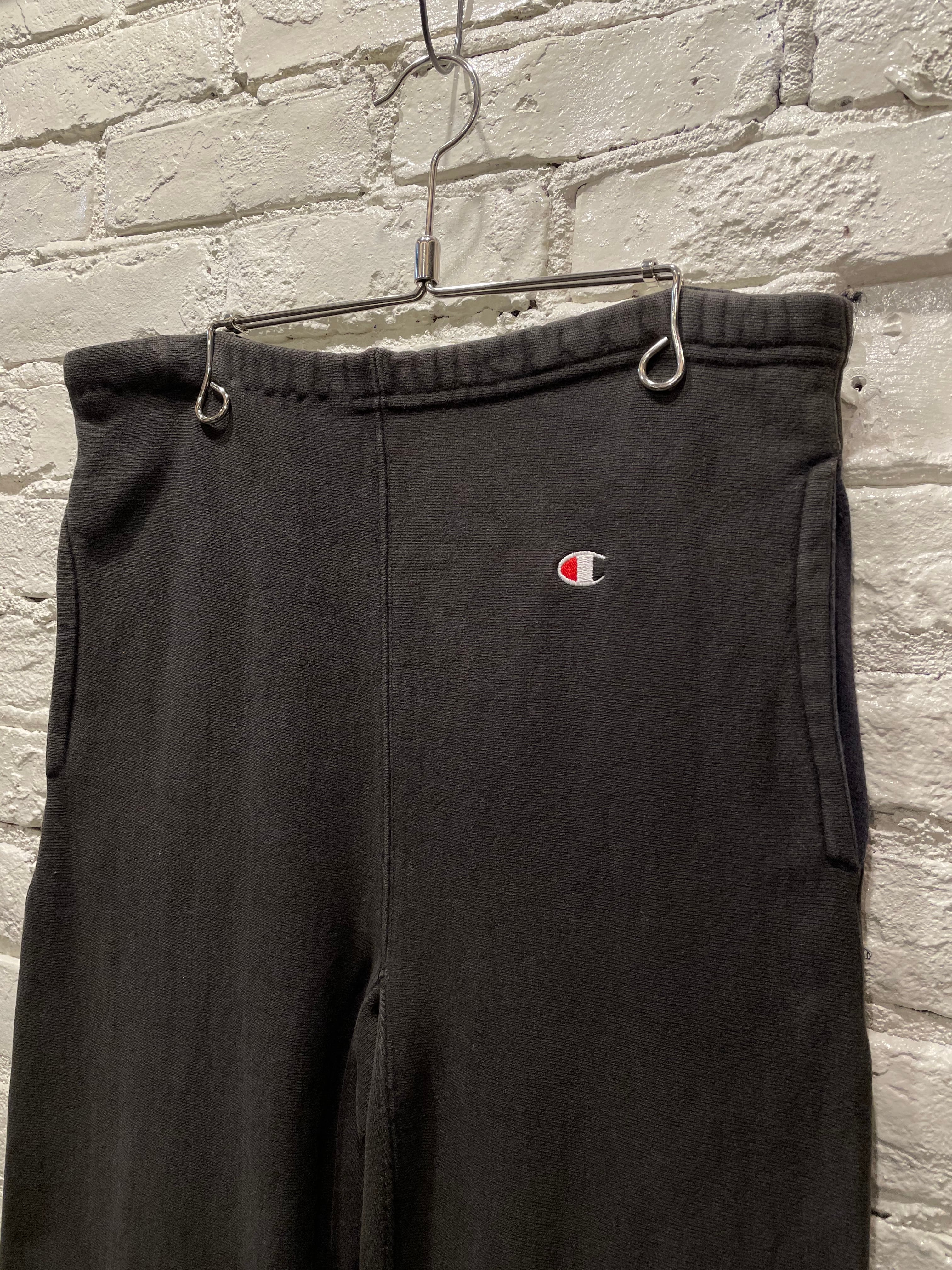 80年代 champion リバースウィーブ スウェットパンツ 黒 | Used 