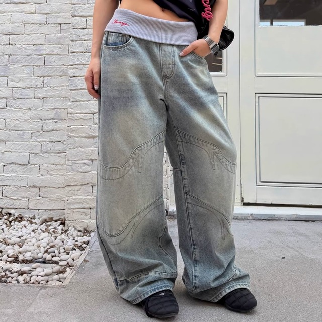 レイヤードウエストドローストリングイージーパンツ 5col   R02085