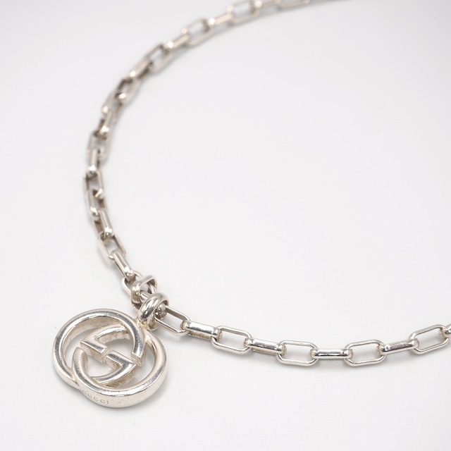 2/3掲載 GUCCI インターロッキングG ネックレス シルバー925 グッチ