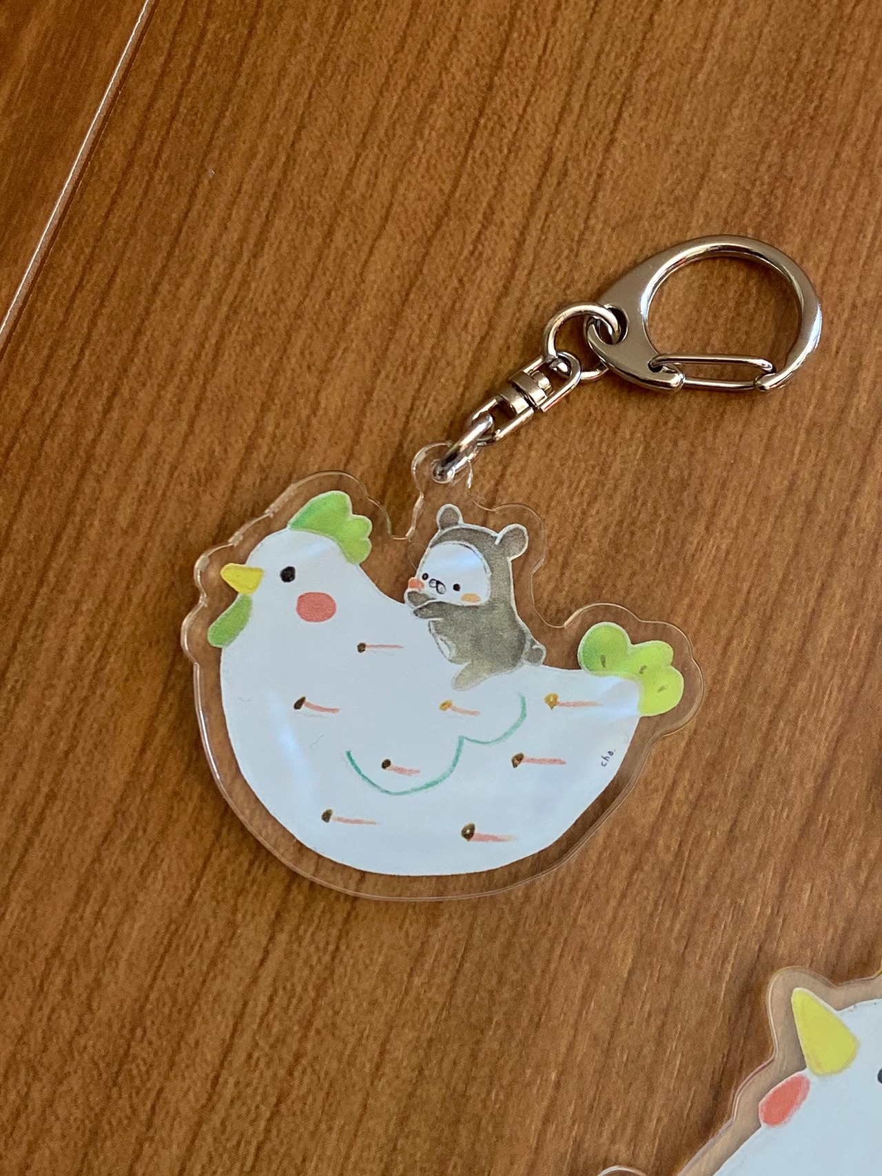 アクリルキーホルダー『光の雪とコッコの木』ちびコッコと仲間たち
