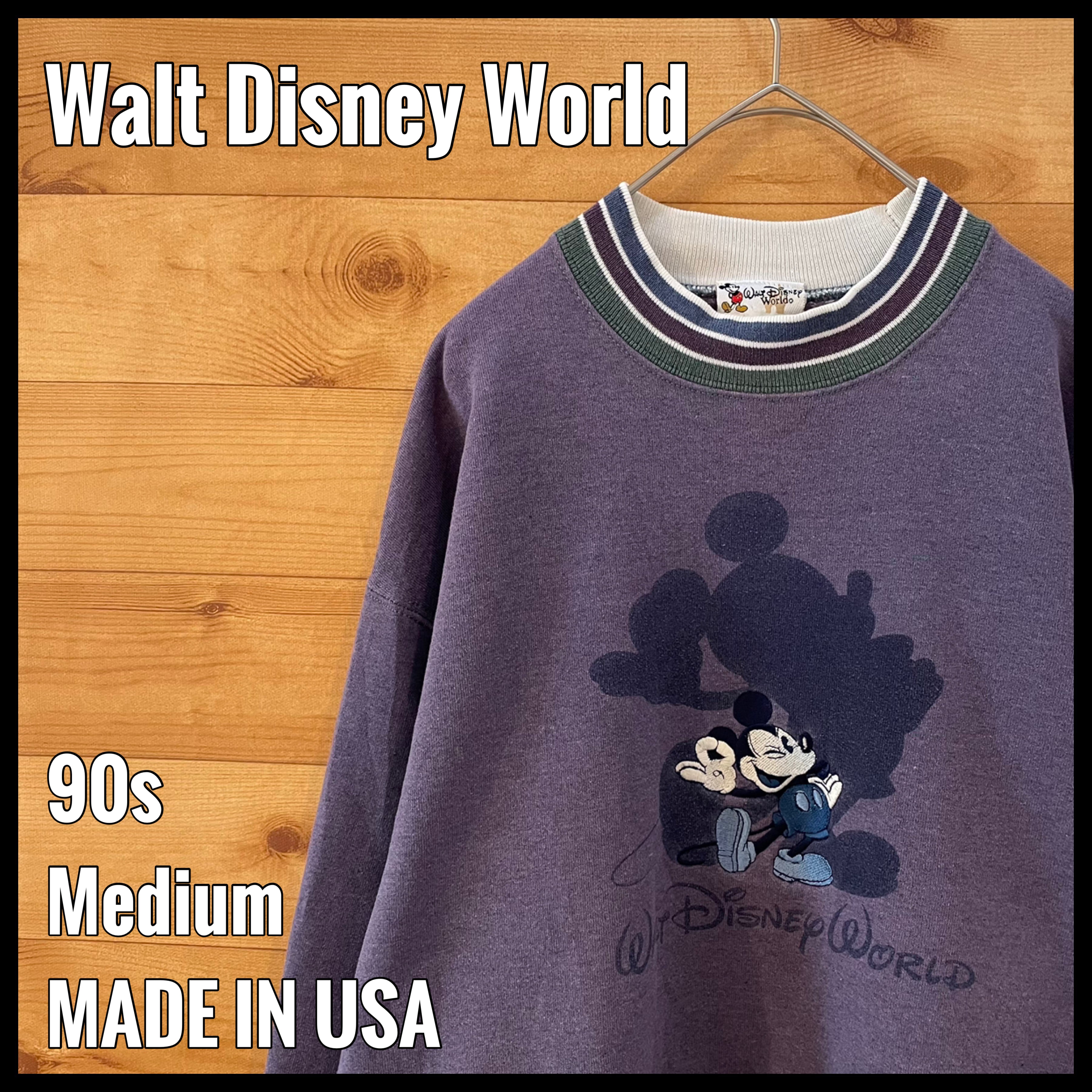 古着 ディズニー90's USA 刺繍ミッキー スウェット Disney - 通販