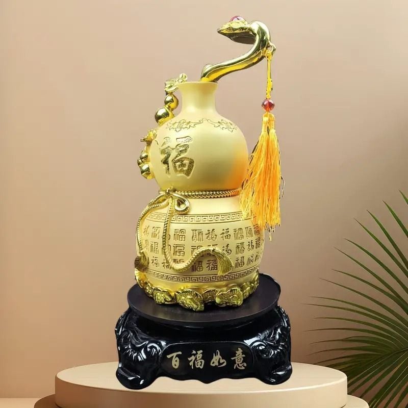 瓢箪 ひょうたん 置物 オブジェ 黄金 ゴールド 財運 金運 運気 風水