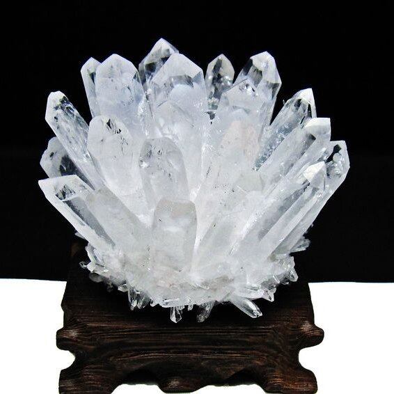 水晶 クラスター 水晶 原石 台座付属 一点物 182-8332
