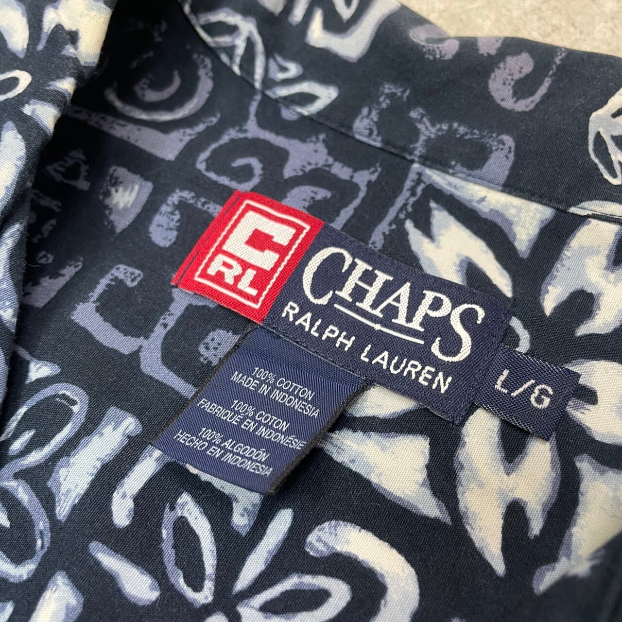 CHAPS Ralph Lauren チャップス ラルフローレン 半袖 開襟 総柄シャツ