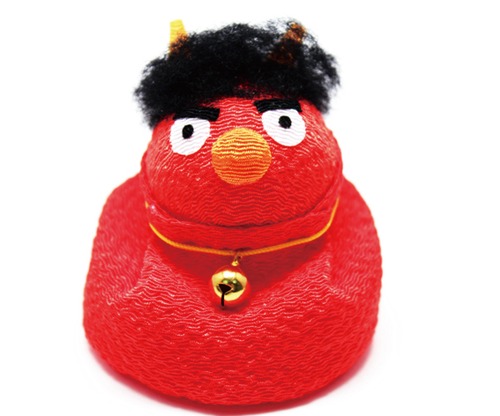 【端午】お手玉　鬼　アカ