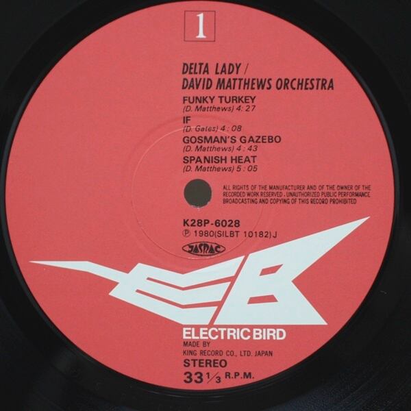 David Matthews Orchestra / Delta Lady [K28P-6028] - 画像3