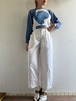 1980s Vintage "Liz Claiborne" Cotton Volume Design Pants