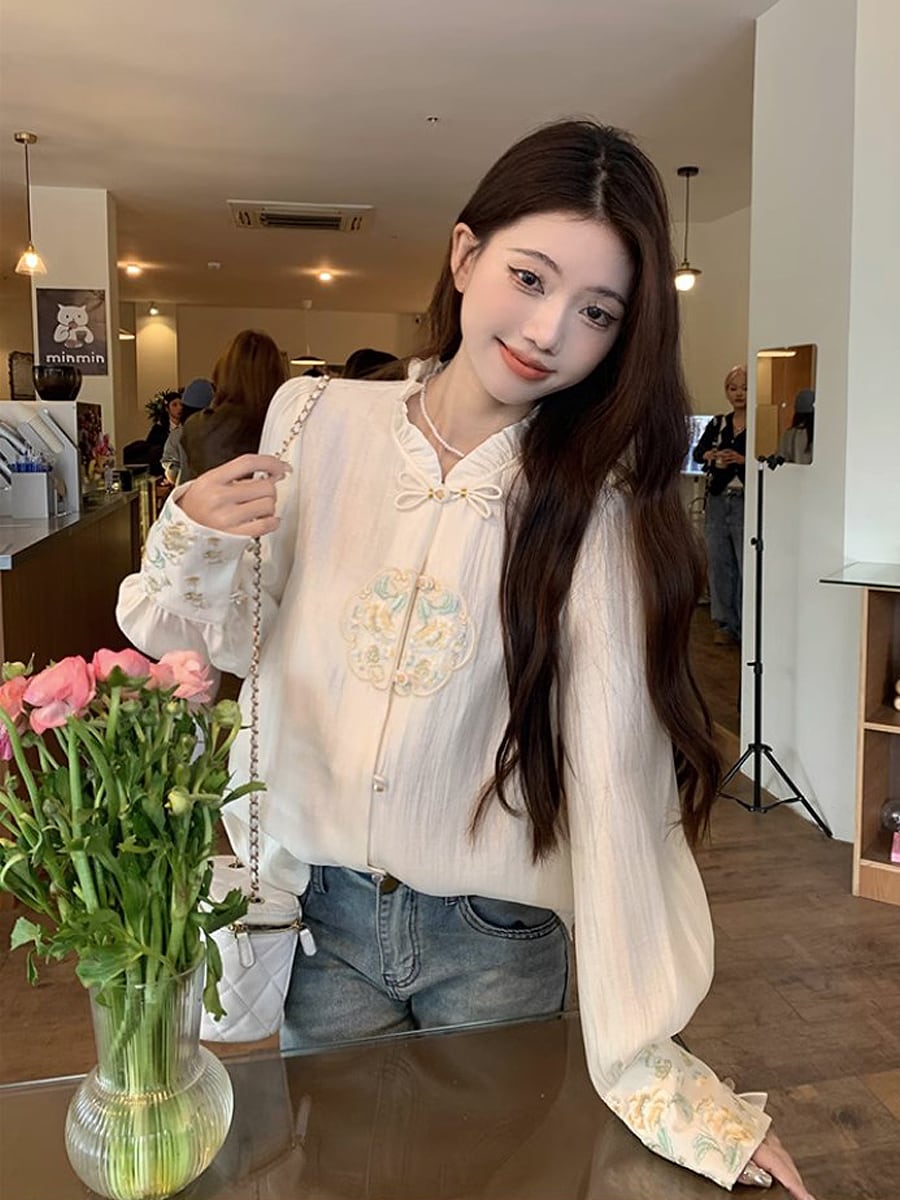 BLUGIRL BLUMARINE 花柄 七分袖カーディガン 紫フリルシルク春夏