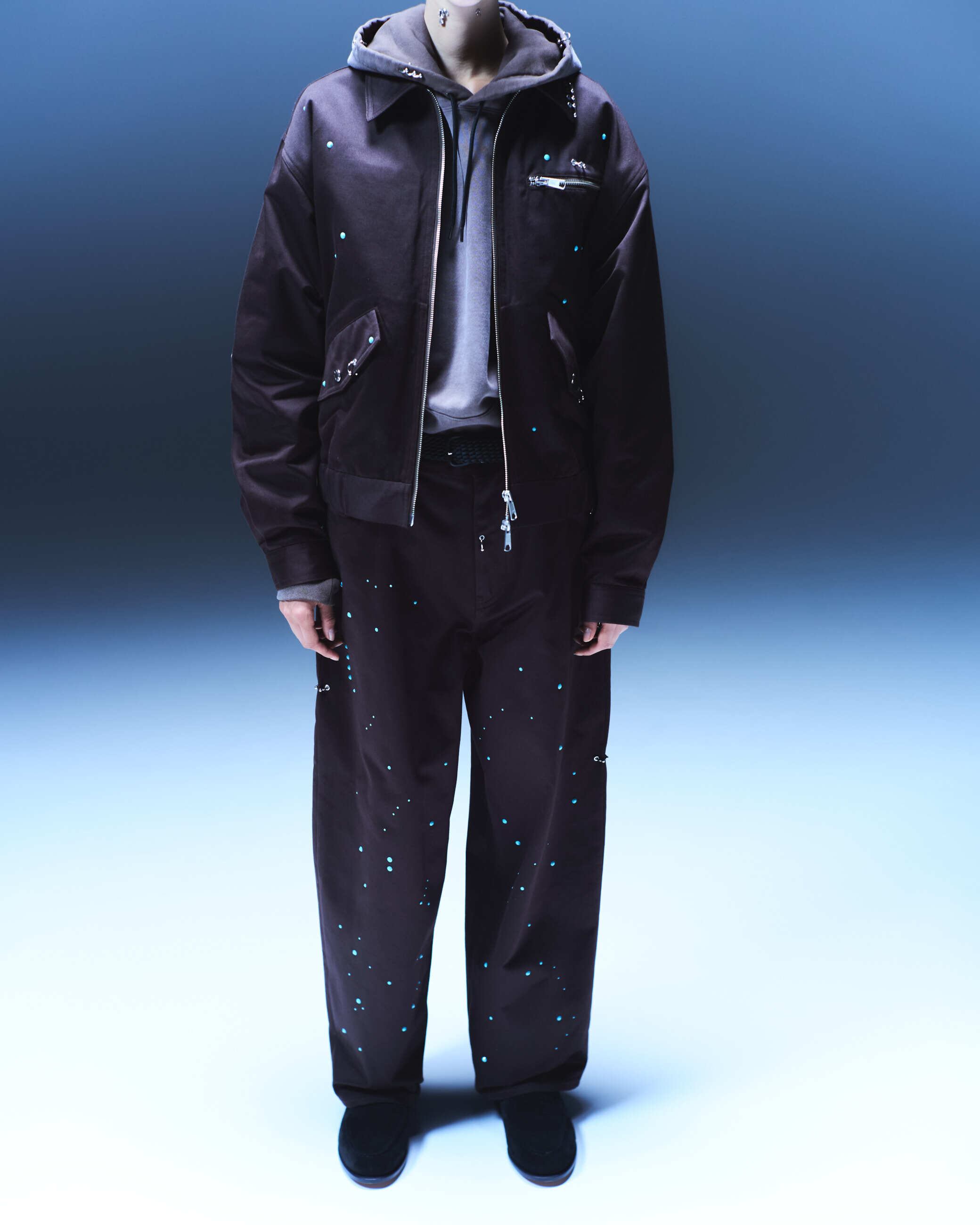 TTTMSW 25ss Pierce hoodie（brown) TTT MSW TTT LOGO zipup hoodie