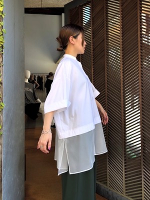 【26AW | WOMEN】ENFOLD エンフォルド / シャツ / SHEER BOTTOM SHIRT 300JA230-0791