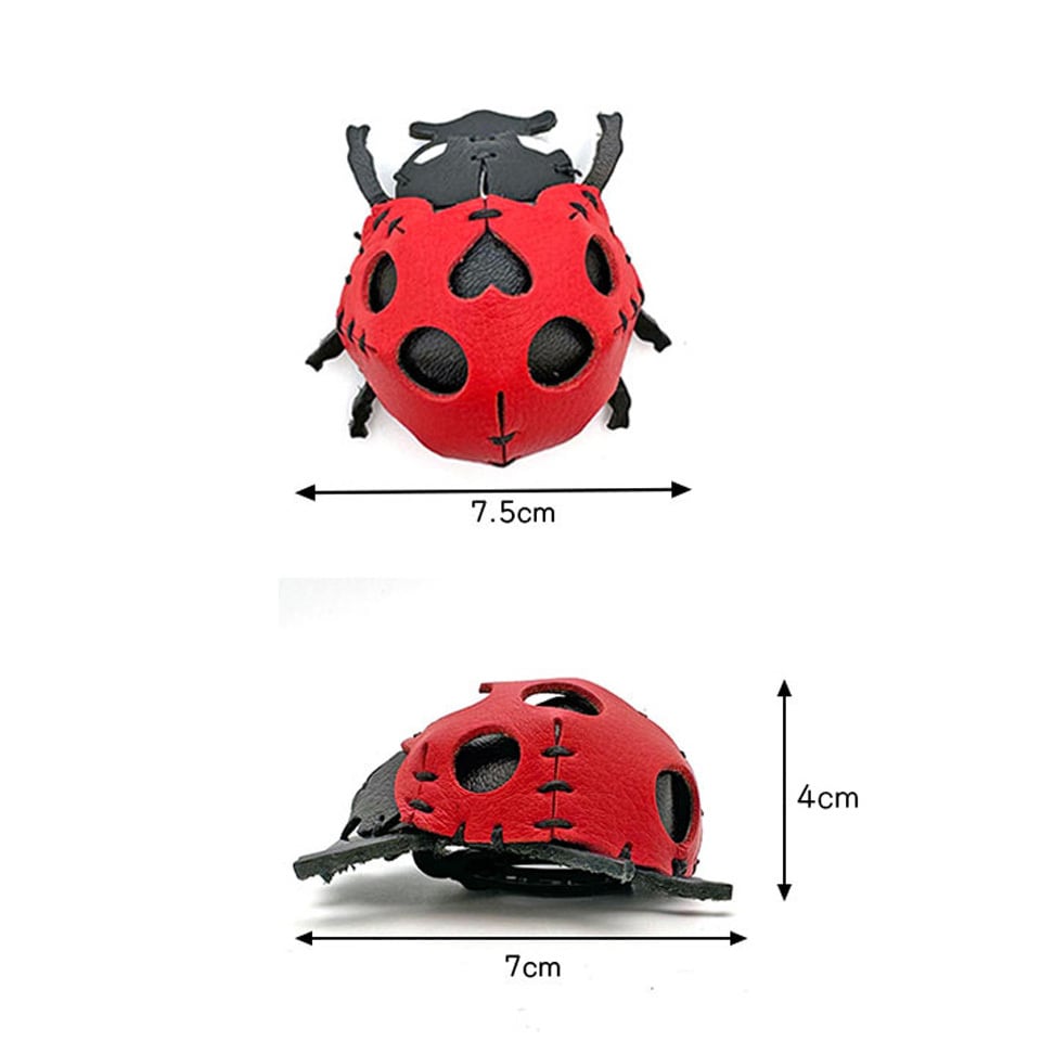 Leather DIY kit 004 「てんとうむし」 レザークラフト ハンドメイド