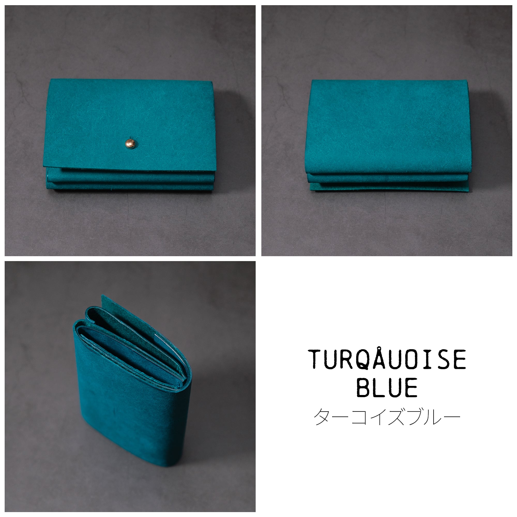 三つ折り財布 Sabrina Mini Wallet グレー ｜ 国内生産 イタリアン