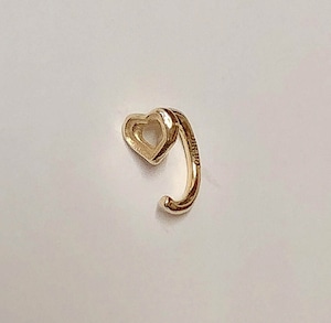 bone HEART body hook K10YG 16G   #LJ18050P/16G