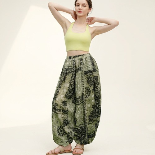 ホルターネックトップス バルーンパンツ セットアップ *4col* Y0352 画像