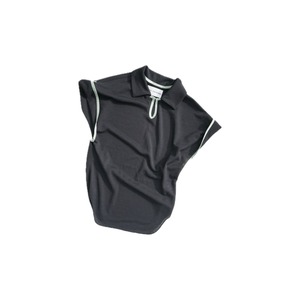 【YUKI SHIMANE】Waffle top (Black)〔summer item〕