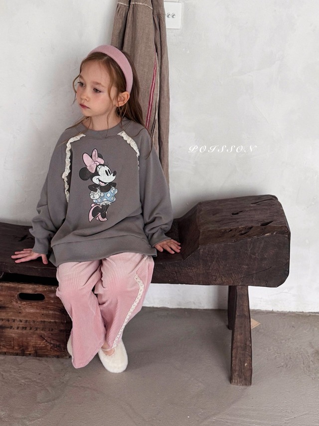 予約 Velvet lace pants [ poisson ]