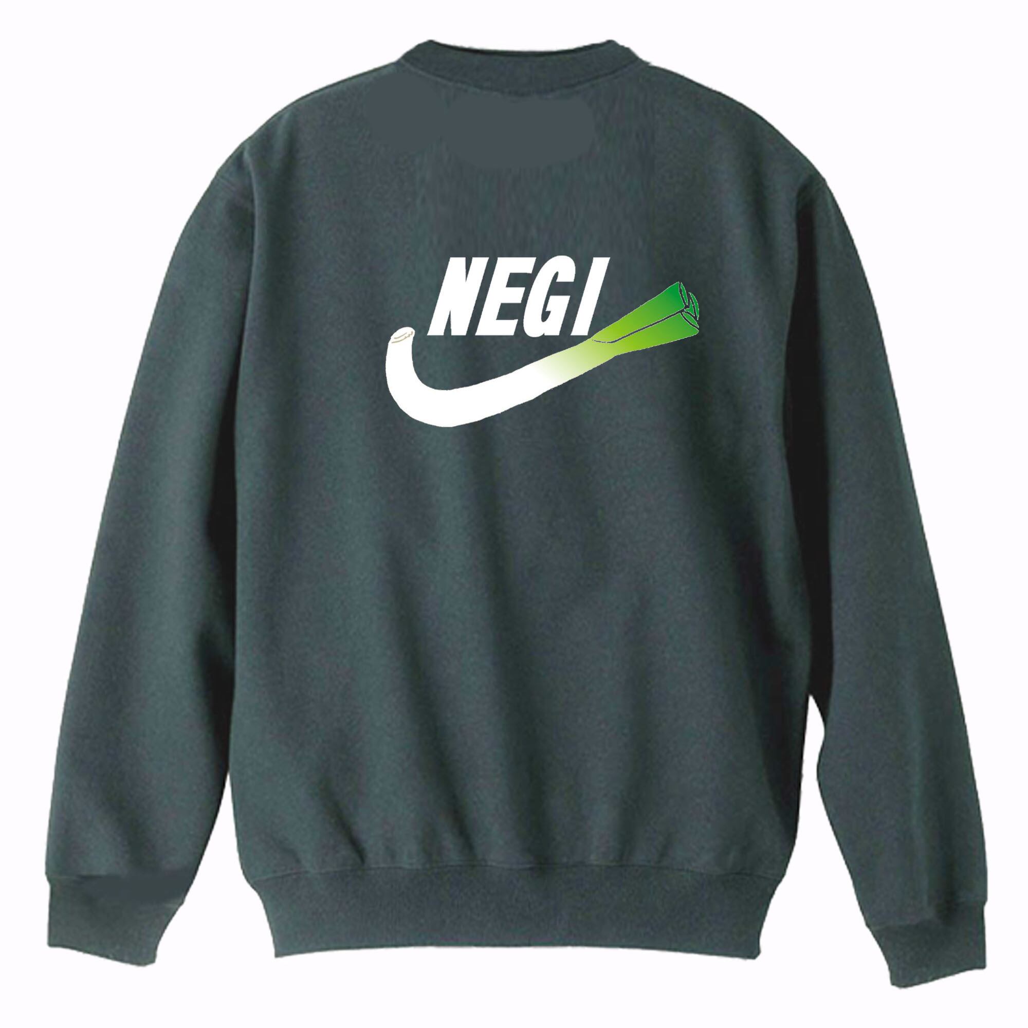 NEGI/バックプリントトレーナーS～L］8.4ozねぎ 面白い おもしろ