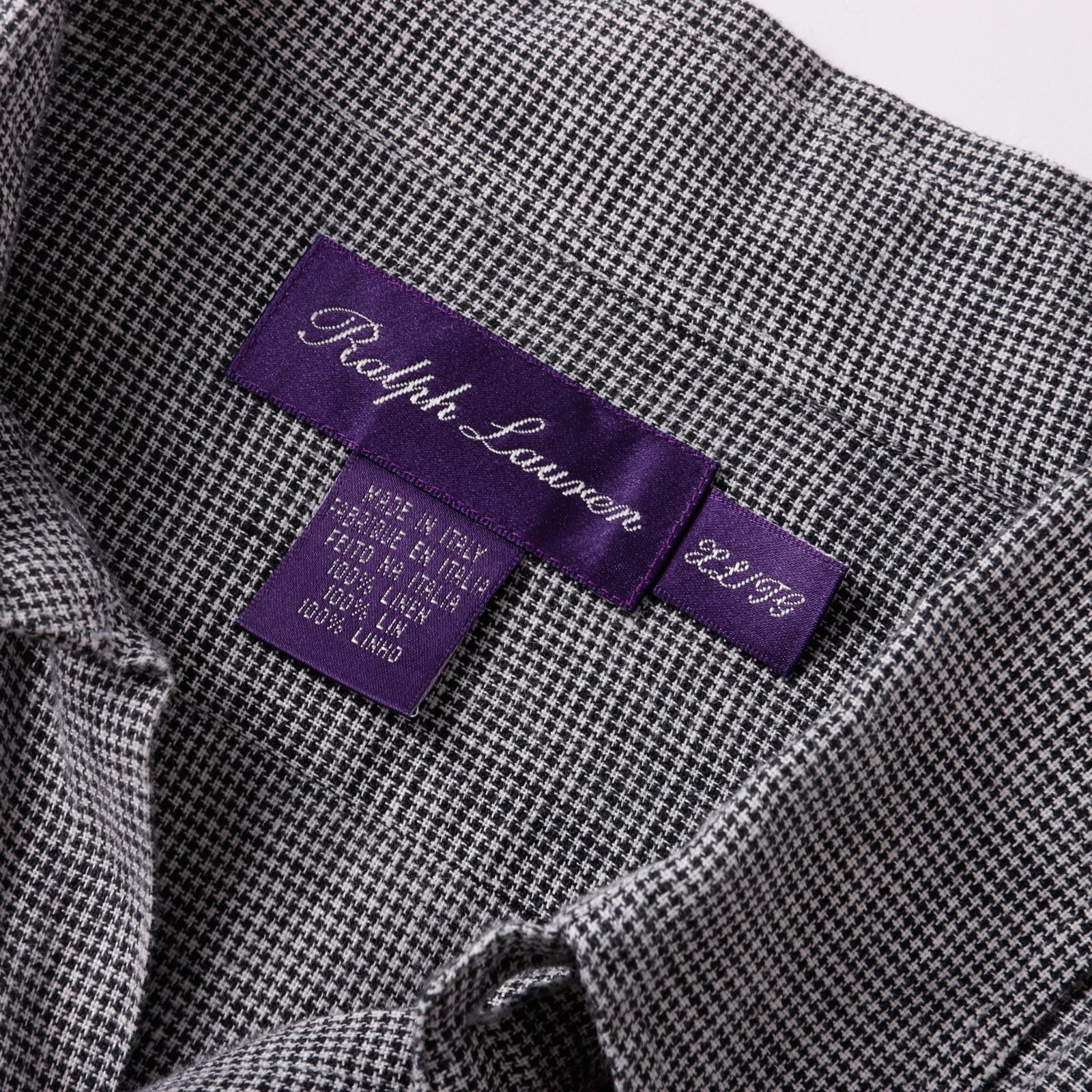 Ralph Lauren パープルレーベル リネンシャツ イタリア製 紫タグ 定価10万】Ralph Lauren Purple Label special linen shirt made in