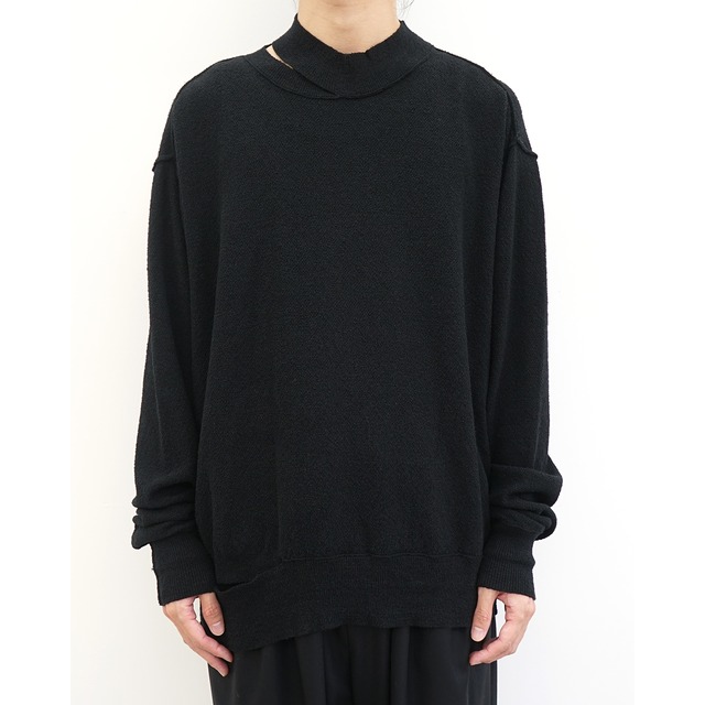 [The Viridi-anne] (ザヴィリディアン) VI-4033-07 HIGH-GAUGE SWEATER (BLACK)
