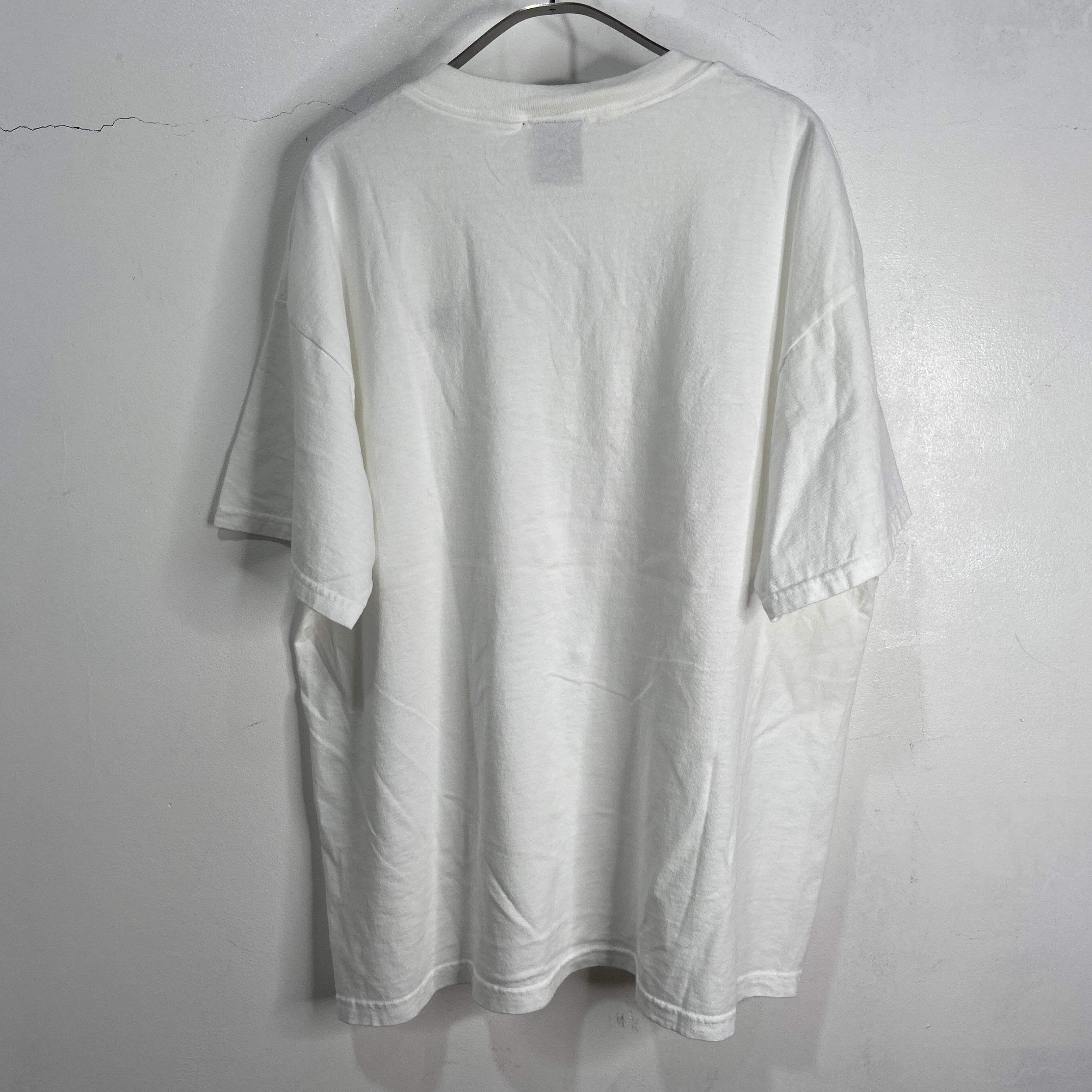 00s NIKE ナイキ スウォッシュロゴTシャツ ワンポイント刺繍 白 XL 