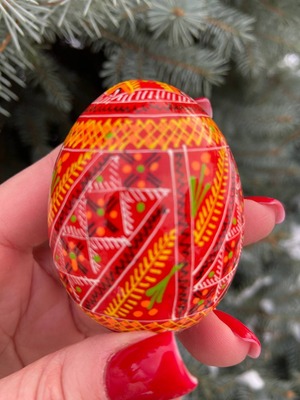 装飾用プィサンカ（イースターエッグ）with stand　コロミヤ博物館モデル