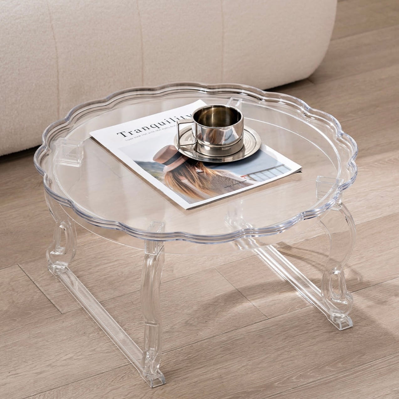 clear glass table / クリア ガラス テーブル ラウンド サークル