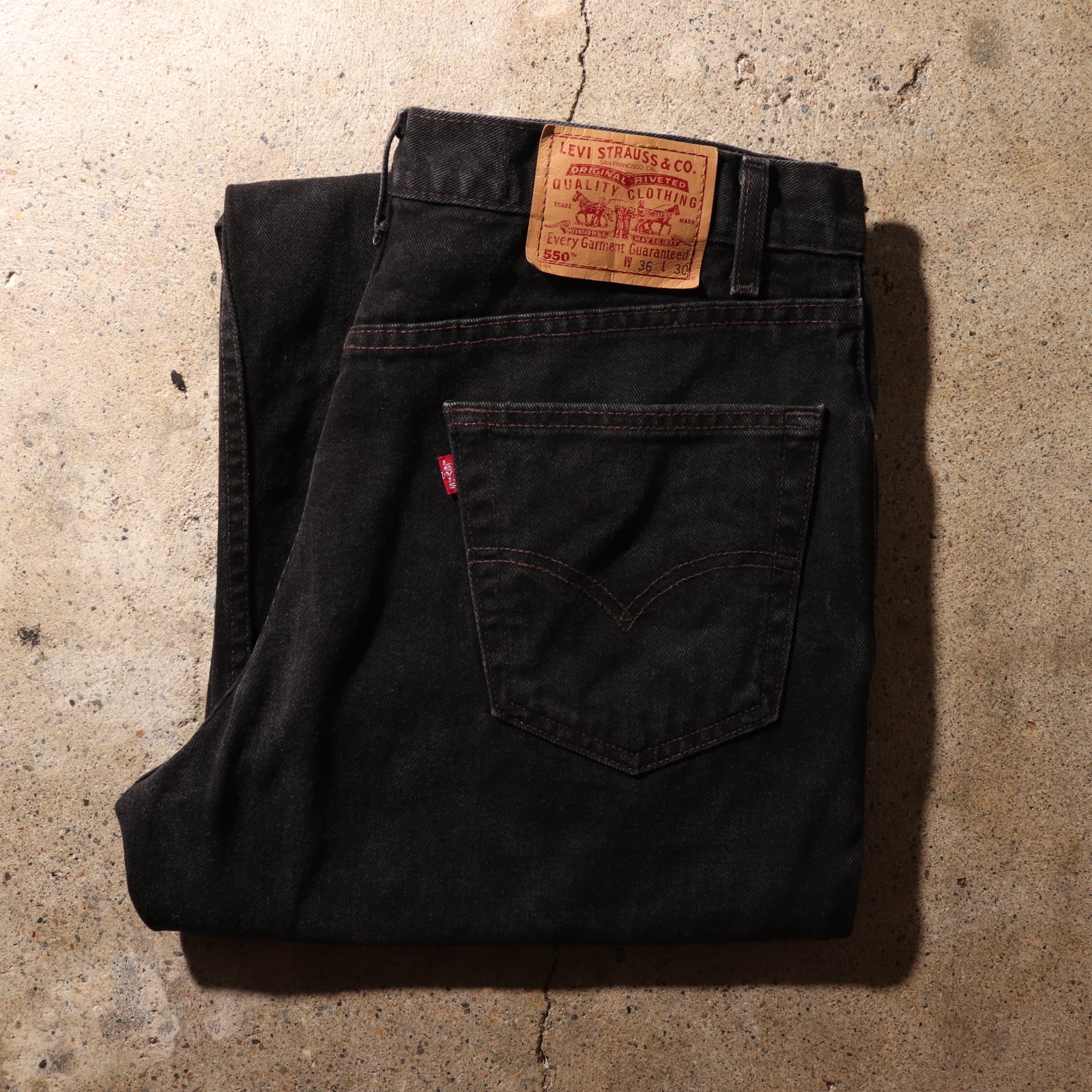 美品 Levi’s 550 米国製 サルファ染め ブラックデニム 34×30