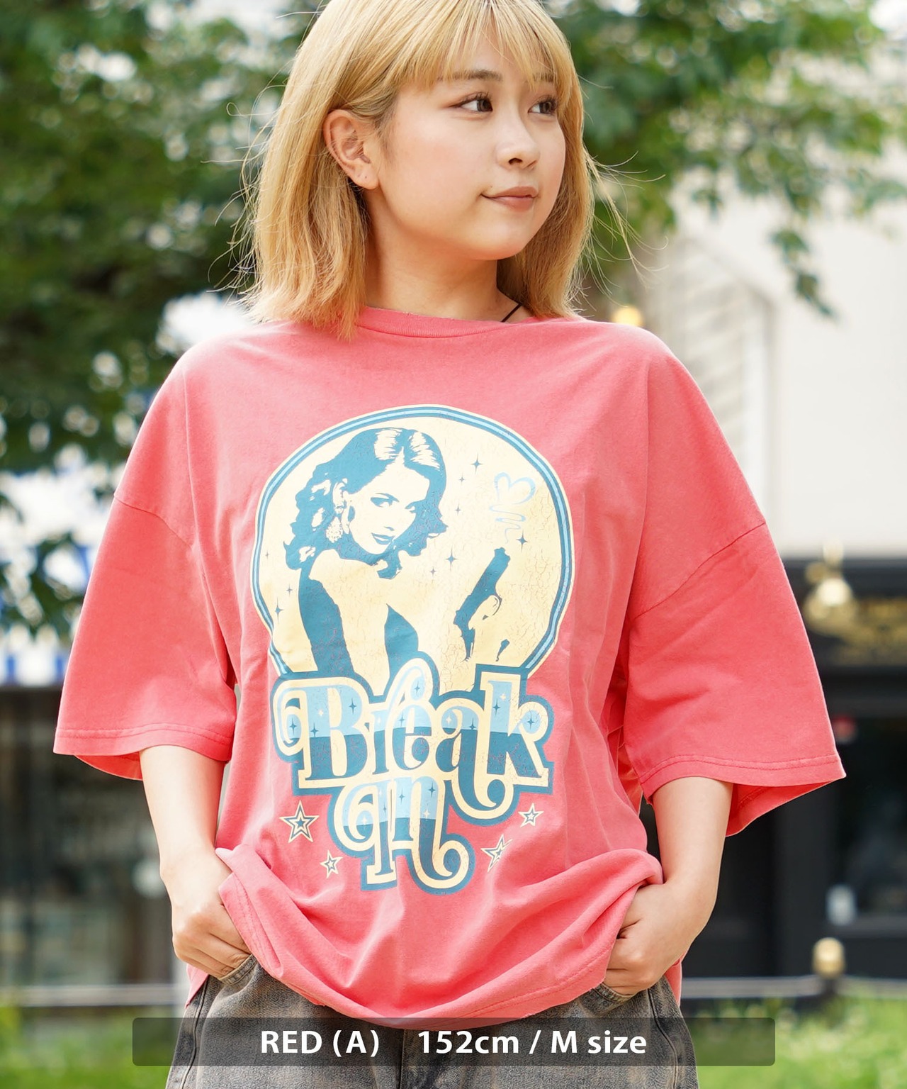 ◆ガールプリント ピグメントTシャツ◆sb-g1250342n
