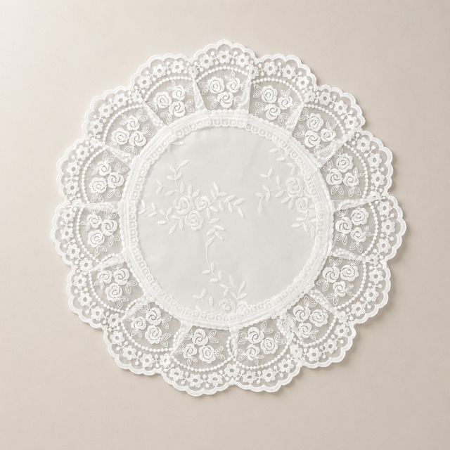 ローズガーデン ドイリー 40×40cm　輸入雑貨 RE78665