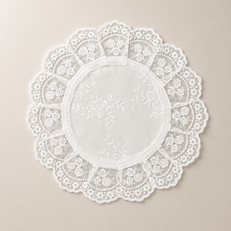 ローズガーデン ドイリー 40×40cm 輸入雑貨 RE78665