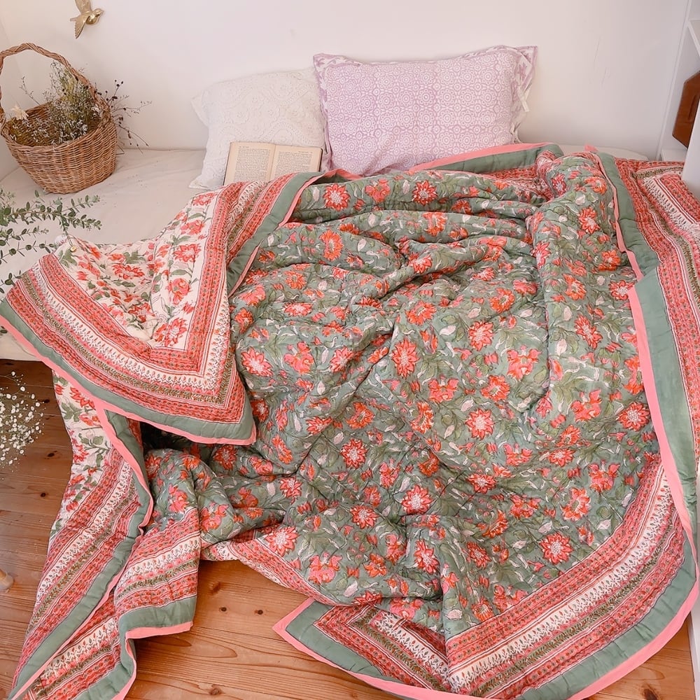 綿入りキルト | ブロックプリントキルト専門店 KUUP / カンタキルト