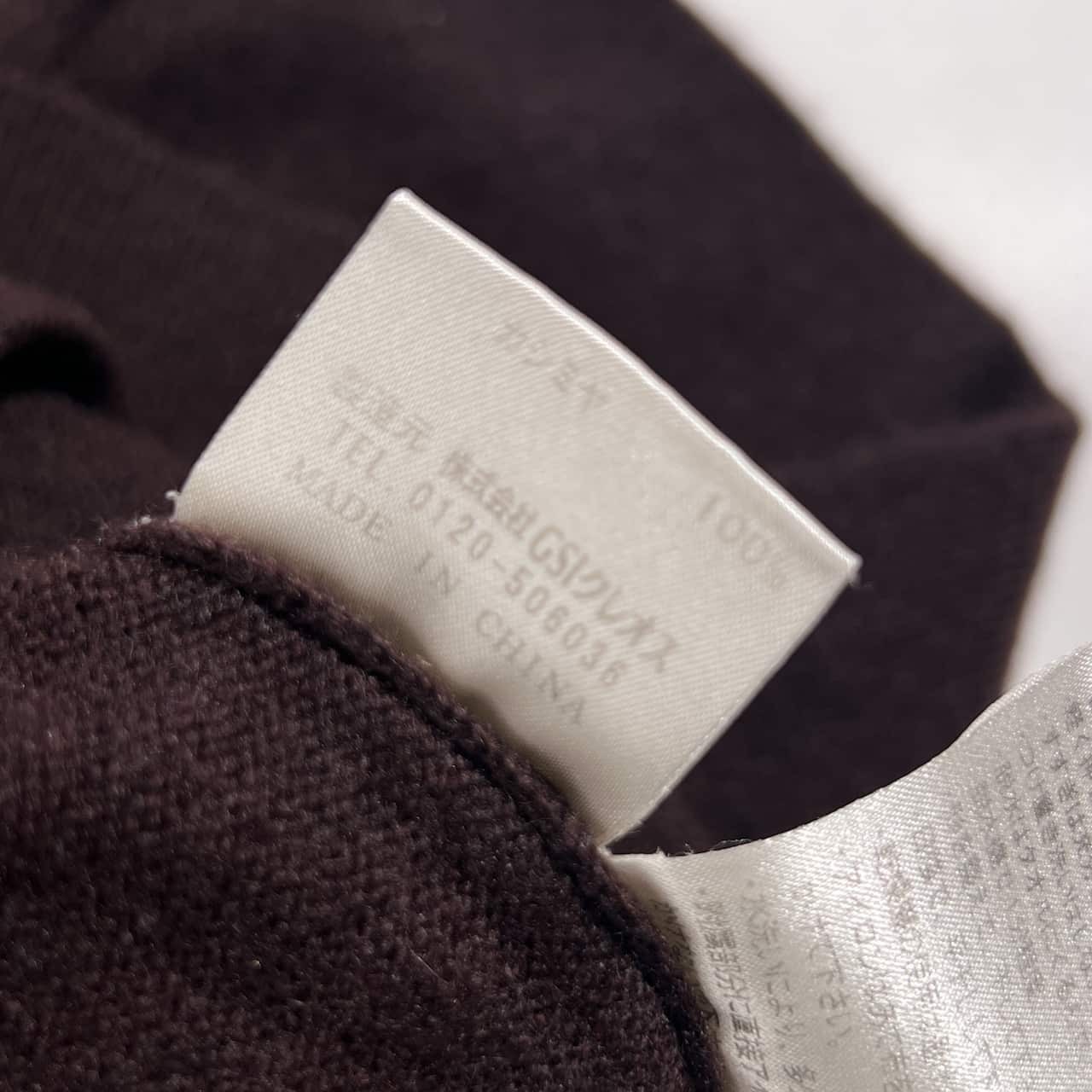 カシミヤ100% Cross N Four クロスエヌフォアー バラ ビーズ デザイン ニット セーター 13/ダークブラウン系 レディース