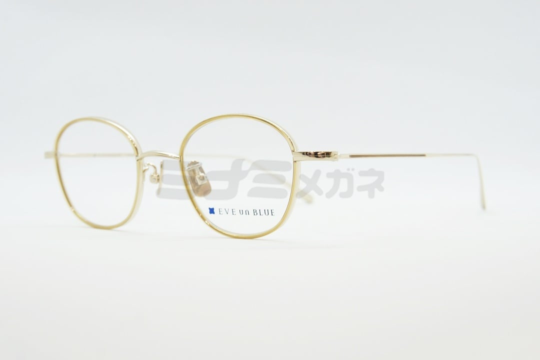 EVE un BLUE メガネ GARDEN IBERIS Col.Amber Brown ウエリントン イヴ