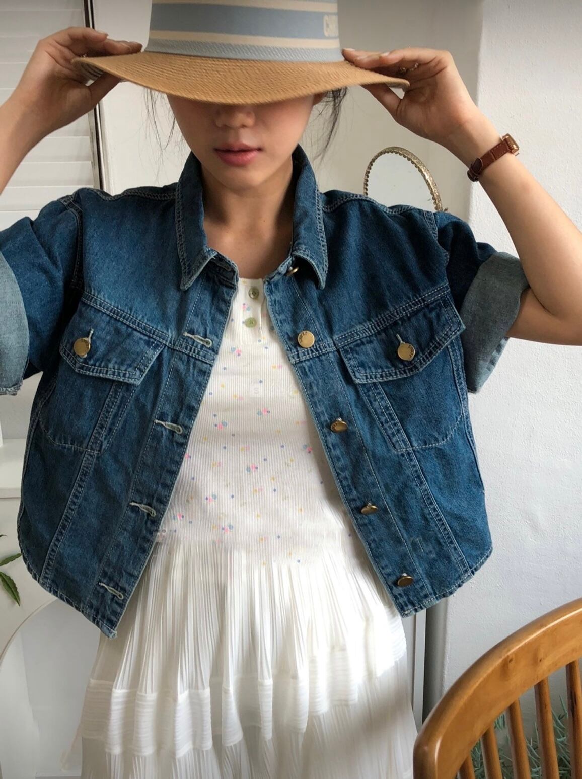 半袖デニムジャケット