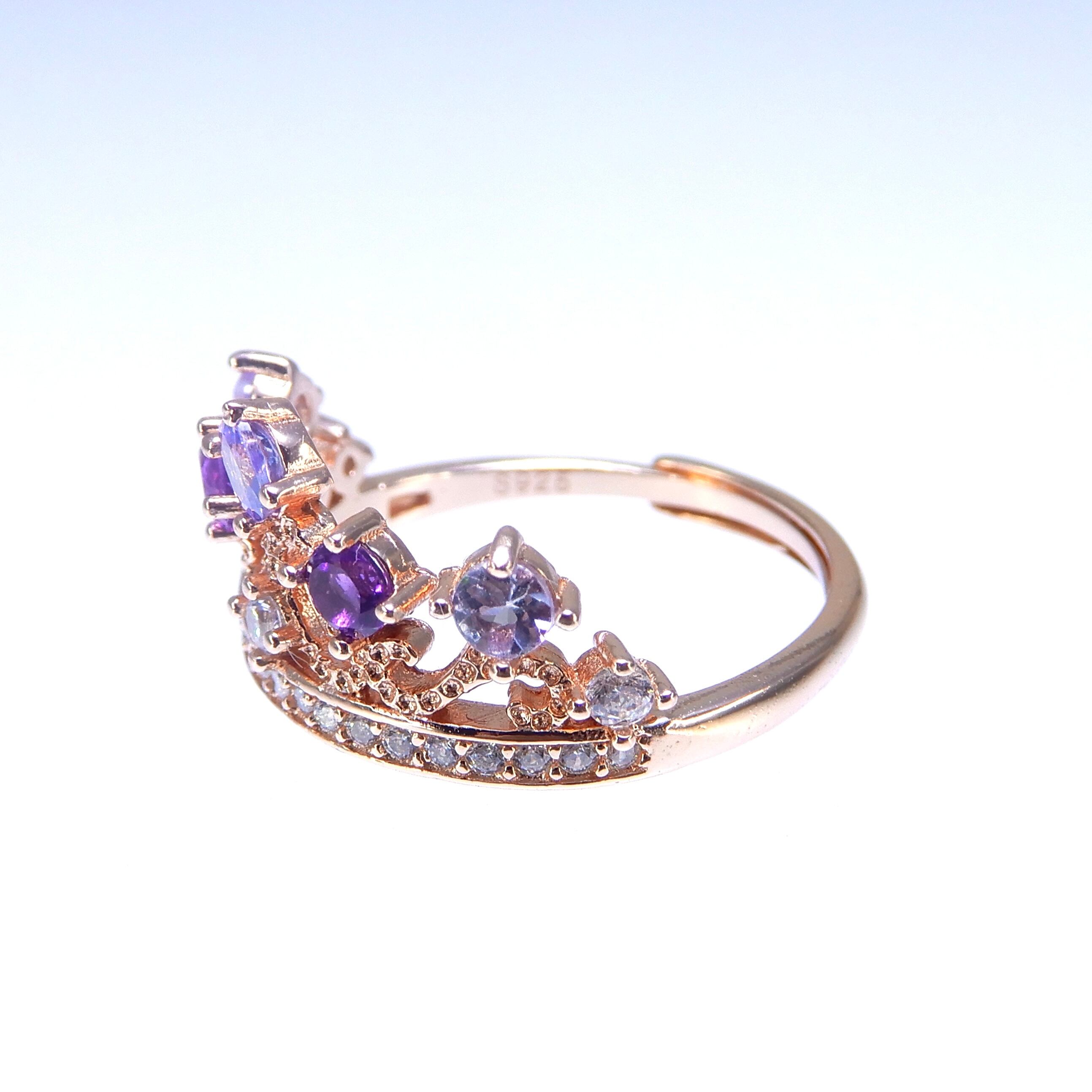 Princess Tiara Ring♦︎アメシスト・タンザナイト♦︎PGカラー《0077》