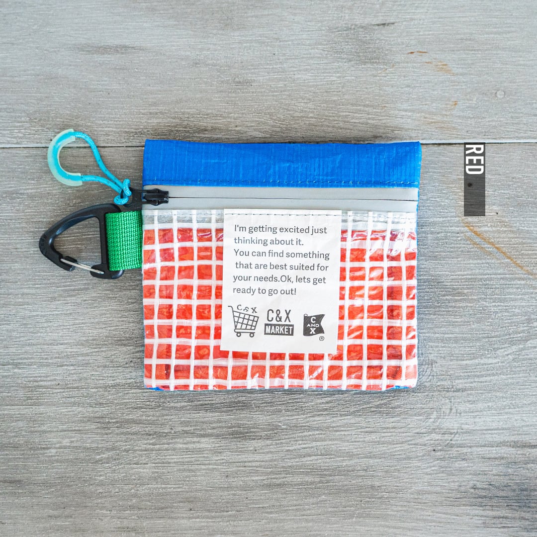 C&XMARKET / グリッド ミニフラットポーチ｜GRID MINI FLAT POUCH