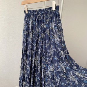 花柄 ドレープ シフォン スカート 10222