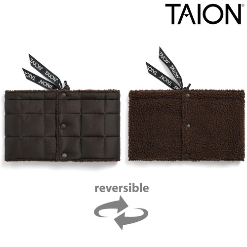 TAION タイオン マウンテン リバーシブル ダウンネックウォーマー 800FP ダウン95% ボア マイクロリップストップ アジャスター付き 防寒 保温 ユニセックス TAION-R203MT D.CHOCO×D.CHOCO