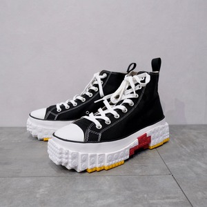 ※受注 ブロックスニーカー(BLACK) / 23.0～29.5cm【pays des fees】