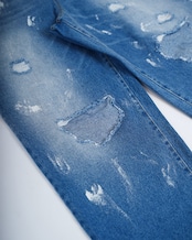 【#Re:room】HIGH WASTE WIDE PAINT DENIM PANTS［REP319］