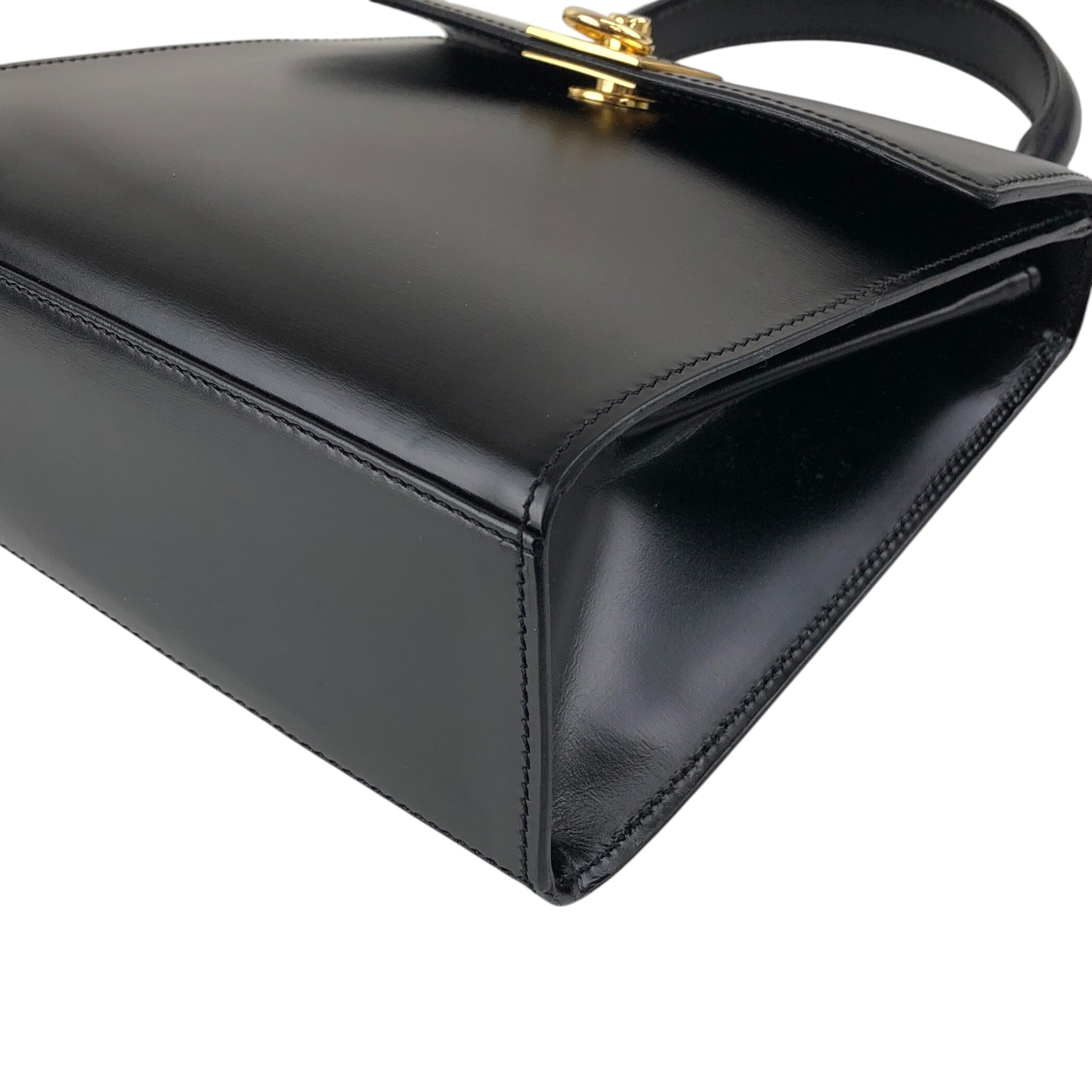 CELINE セリーヌ ショルダーバッグ ブラック ガンチーニ レザー 2way