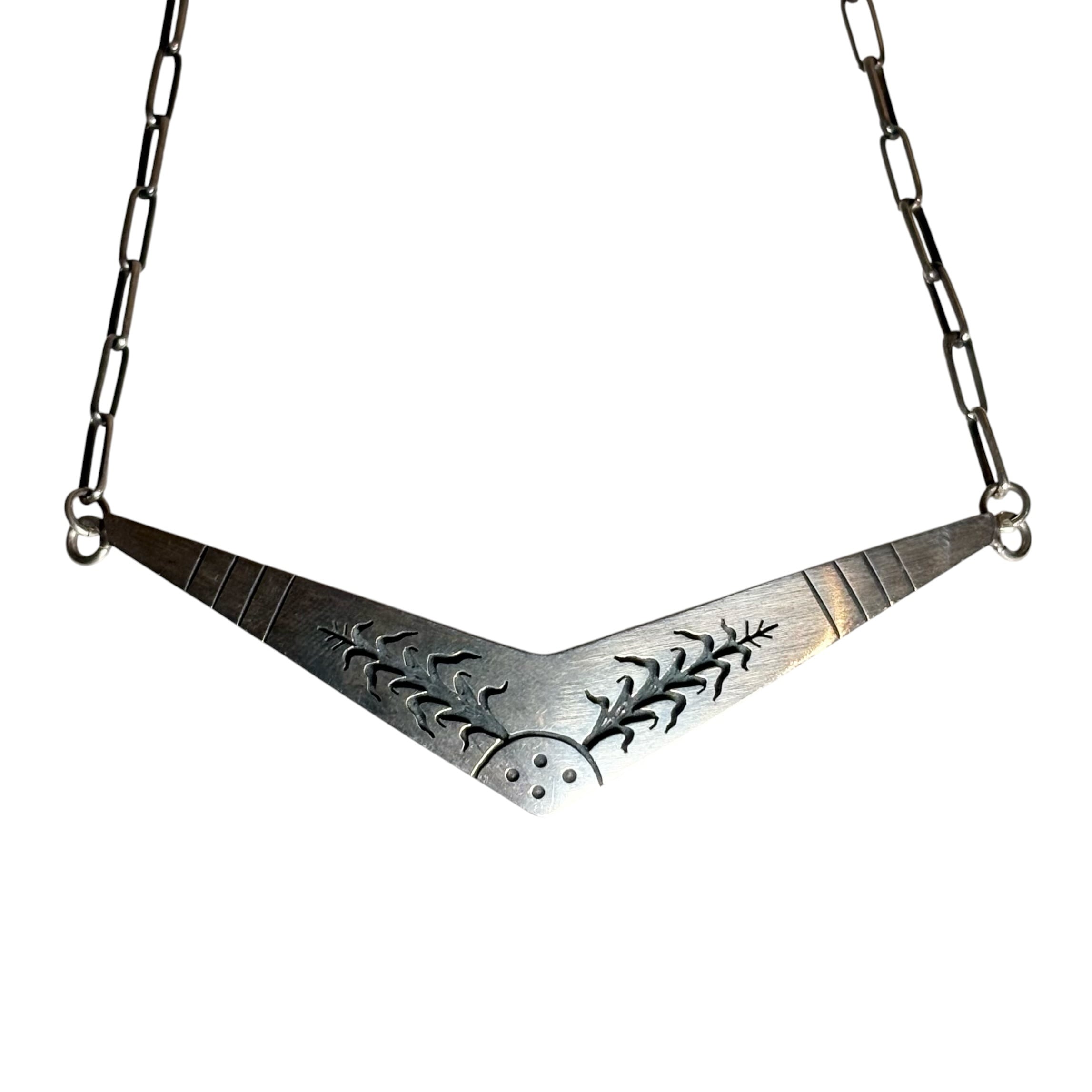 ポピ族　オーバーレイ　ネックレス　925 ヴィンテージ vintage Hopi overlay silver necklace | NOIR ONLINE
