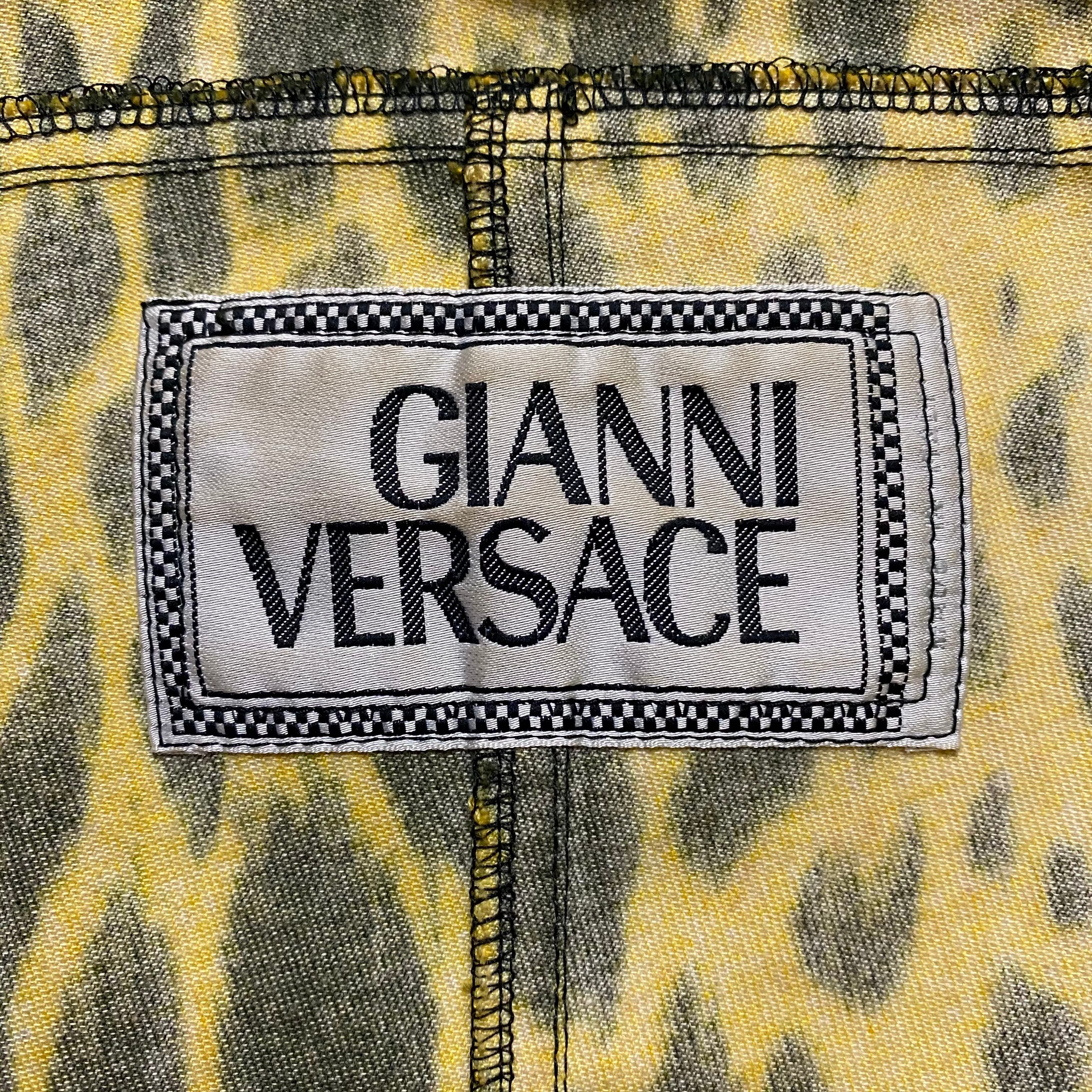 ヴィンテージGianni Versace アニマルプリント ジャケット vintage GIANNI VERSACE animal pattern denim jacket | NOIR ONLINE