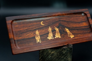 【 エスニックなローズウッド 】ココボロ ペントレイ 象嵌 月に吠える