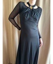 MADE  IN ENGLAND cross neck maxi dress-3615-8