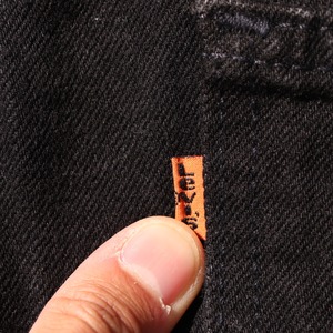 極美品 33×30 Levi’s 550 USA オレンジタブ 95年サルファーブラック デニムパンツ
