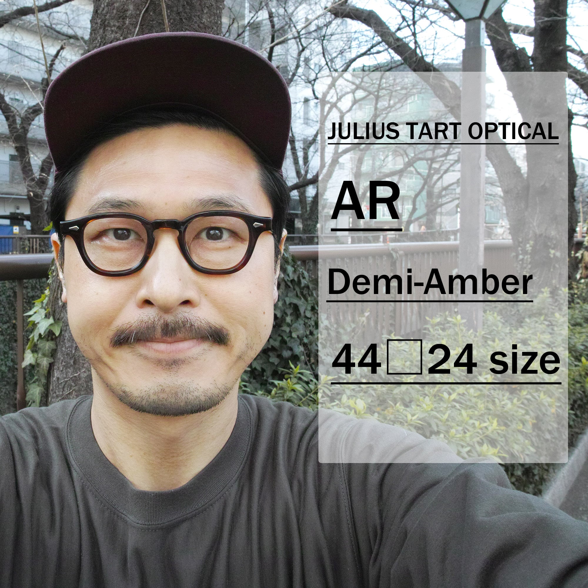 JULIUS TART OPTICAL / AR / ブリッジ:24ｍｍ / DEMI AMBER デミアン ...