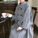 千鳥格子柄ダブルボタンコート ・79332